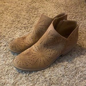 Brand new, never worn suede booties by Eurosport. Size 10 zippered sides